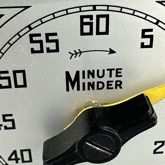 Vintage Minute Minder Lux Clock MFG CO Kitchen Timer Non-Working Art Deco Décor - Picture 2 of 8